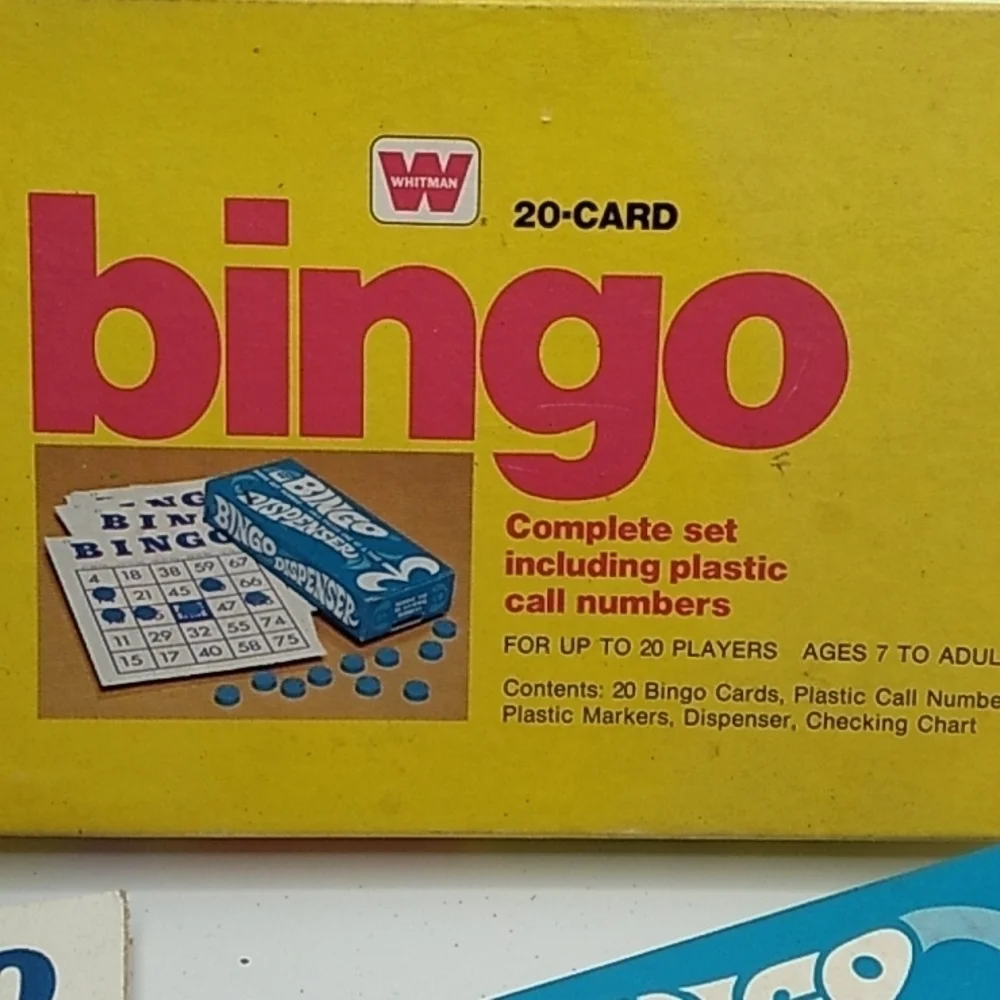 Vintage 1970s Whitman bingo game set